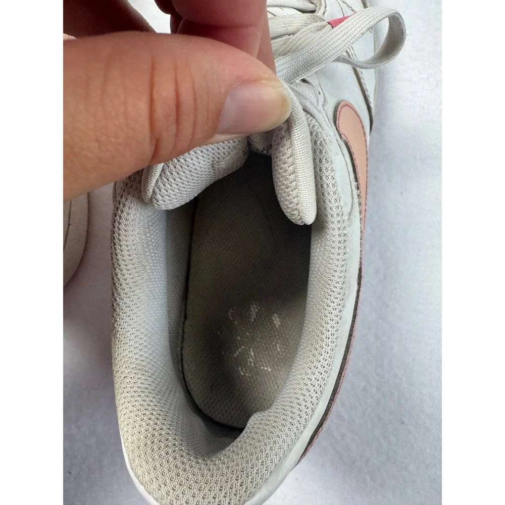 Athleisure Nike‎ 6.5Y Court Borough Low 2 White Sunset Pulse Sneakers DV5456-111